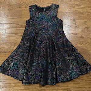 Pixielane Shimmering Multicolor Kids Twirl sleeve dress 2T-3T LIKE NEW